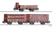 TILLIG 70067 Güterwagenset, Gorny Slask / Oberschlesischen Eisenbahn,offenen Güterwagen,Verschlagwagen gedeckten Güterwagen, II