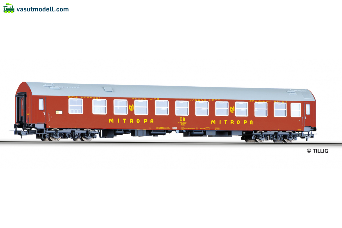 TILLIG 75026 Schlafwagen WLABm MITROPA, Typ Y, der DR, Ep. IV TILLIG 75026 Schlafwagen WLABm MITROPA, Typ Y, der DR, Ep. IV