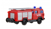 VIESSMANN 1843 Tűzoltóautó LF 16 Magirus, kék villogó fénnyel és világítással (ex-2043)
