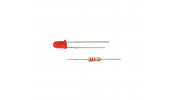 VIESSMANN 3550 LED, 3 mm, piros, előellenállással (4 db)