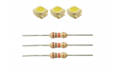 VIESSMANN 3556 LED, fehér, 2.9x3.5 mm, előellenállással (3 db)
