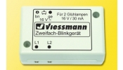 VIESSMANN 5038 Kettő kimenetű villogófény effekt vezérlőmodul, két sárga izzóval VIESSMANN 5038 Kettő kimenetű villogófény effekt vezérlőmodul, két sárga izzóval