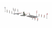 VIESSMANN 5108 H0 Bahnschranke EBÜT 80, vollautomatisch
