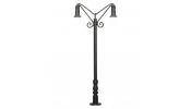 VIESSMANN 6015 Nosztalgialámpa, kétkaros, fekete (73 mm) (LED-es)
