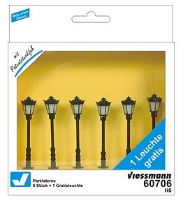 CSN Viessmann 60706 - H0 set 5+1 lampioni da parco - Lampioni