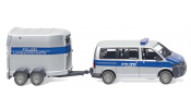 WIKING 30807 Polizei - VW T5 GP Multivan m. Pferdeanhänger - with horse trailer