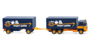 WIKING 45703 Kofferlastzug (Scania 111) ASG - box trailer road train- camion et remorque