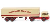 WIKING 51319 Koffersattelzug (Henschel HS 14/16)   Hamburger Spedition   - box semi-trailer - semi-remorque