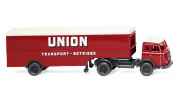 WIKING 51323 Koffersattelzug (Henschel) Union Transport - Box semi-trailer - Semi-remorque