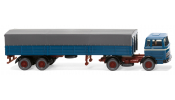 WIKING 51405 Pritschensattelzug (MB) - azurblau - flatbed truck- azure blue - semi remorque - blue azur