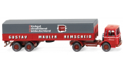 WIKING 51502 Pritschensattelzug (MAN) Mäuler - flatbed tractor-trailer - semi-remorque plateau
