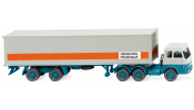 WIKING 52705  Containersattelzug (Hanomag Henschel) Fruehauf - container semi-trailer - 
 semi-remorque conteneurs 