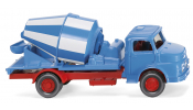 WIKING 53202 Betonmischer (MB Kurzhauber) - concrete mixer (MB short-bonnet) - camion toupie (MB capot court) - blau/weiß / blue/white / bleu