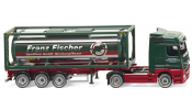 WIKING 53603 Tankcontainersattelzug 30  (MB Actros)   Franz Fischer Spedition  - tank container semi-truck - semi-remorque citerne - service 