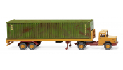 WIKING 55405 Flachpritschensattelzug (Magirus Deutz) - Flatbed semi-trailer truck - Camion semi remourque á plateau