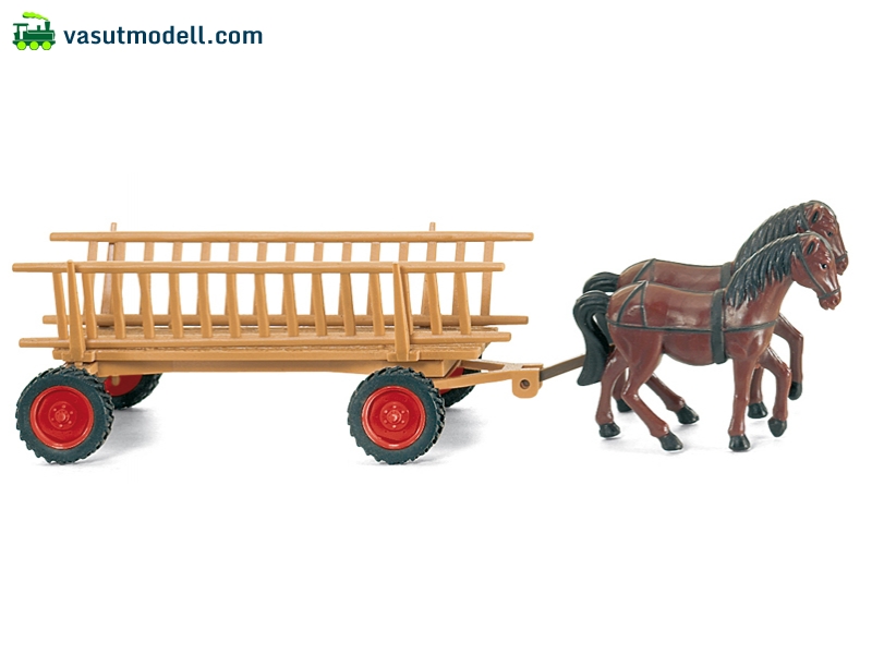 WIKING 89302 Leiterwagen, mit Pferdegespann - open- sided waggon with horses - chariot ? ridelles avec cheval WIKING 89302 Leiterwagen, mit Pferdegespann - open- sided waggon with horses - chariot ? ridelles avec cheval