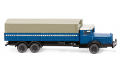 WIKING 94306 Pritschen-Lkw (MB L 10000) - azurblau - Flatbed truck - azure blue - Camion-remorque avec batte - bleu azur