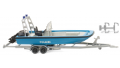 WIKING 9545  THW - Mehrzweckboot MZB72 (Lehmar) - multi-purpose boat
 - bateau ? usage multiples 