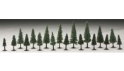 WOODLAND Scenics TR1585 2in, - 4in, Evergreen Blend 18/pk