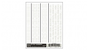 WOODLAND Scenics DT512 R.R. Gothic Numbers - White