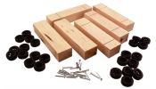 WOODLAND Scenics P4051 6-Pack Basic Block with Wheels & Nail-type Axles
