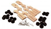 WOODLAND Scenics P4053 6-Pack Grand Prix Block with Wheels & Nail-type Axles
