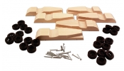 WOODLAND Scenics P4054 6-Pack Roadster Block with Wheels & Nail-type Axles