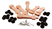 WOODLAND Scenics P4057 6-Pack Dragster Block with Wheels & Nail-type Axles