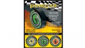 WOODLAND Scenics P4064 Green Snake Wheel Flare® Rub-on Decals