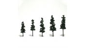 WOODLAND Scenics TR1560 2?  -4   Ready Made Pine (5/Pk)